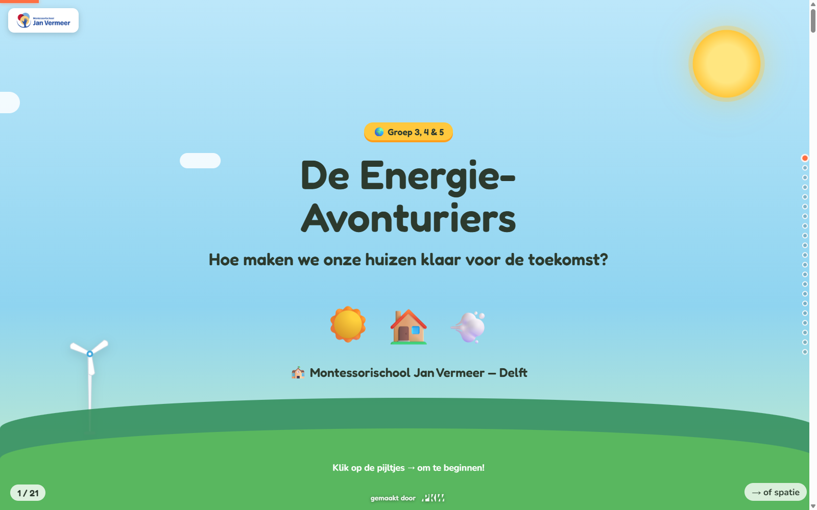 Voorpagina van de gastles De Energie-Avonturiers